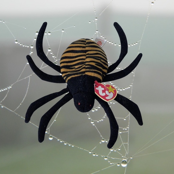 Rare Vintage 1996 TY Beanie Baby "Spinner" Spider with Tag Errors NWT - Picture 7 of 11